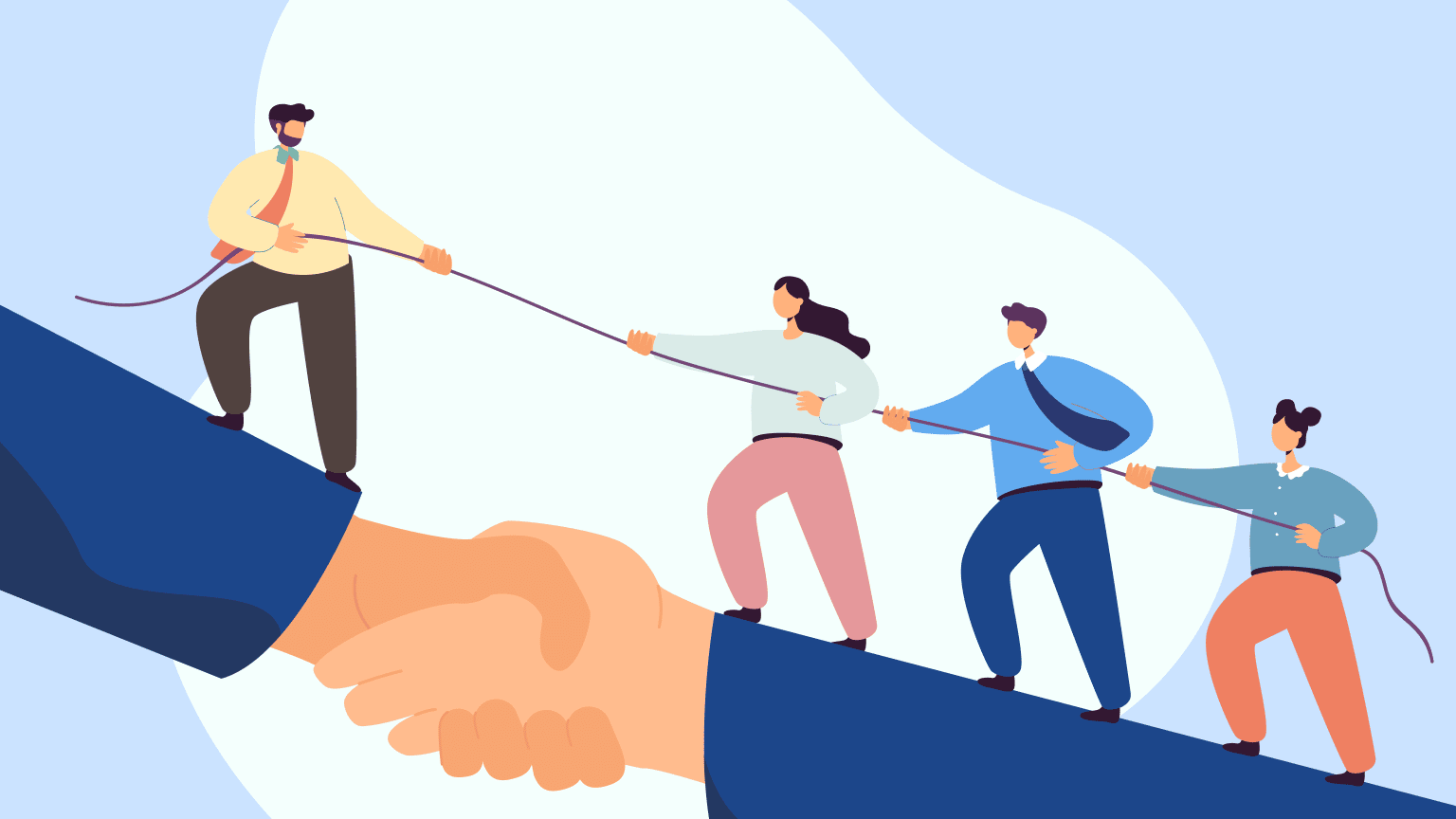 Visual van team en account-samenwerking